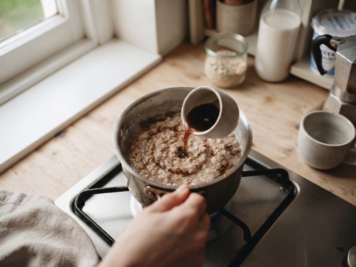 Porridge con caffè e biscotti, passaggio 4