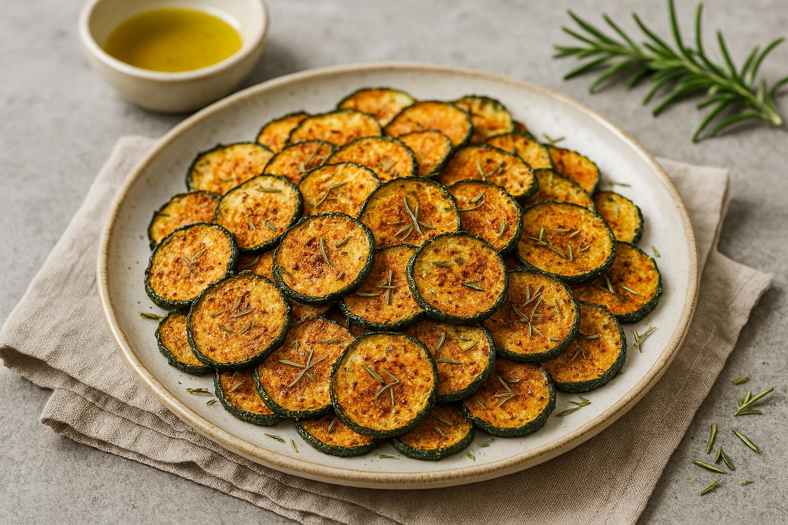 Chips di zucchine al forno