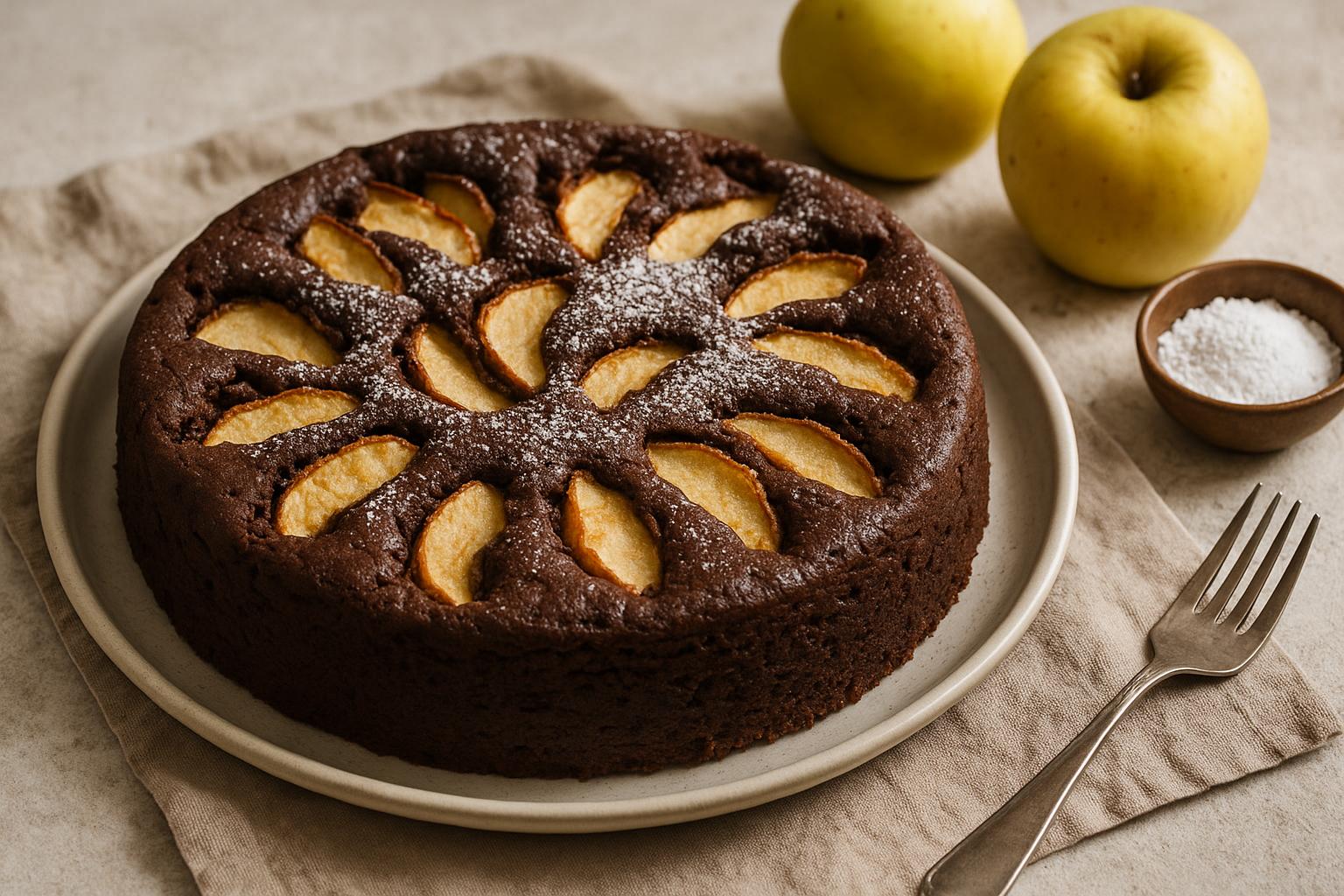 Torta mele e cioccolato