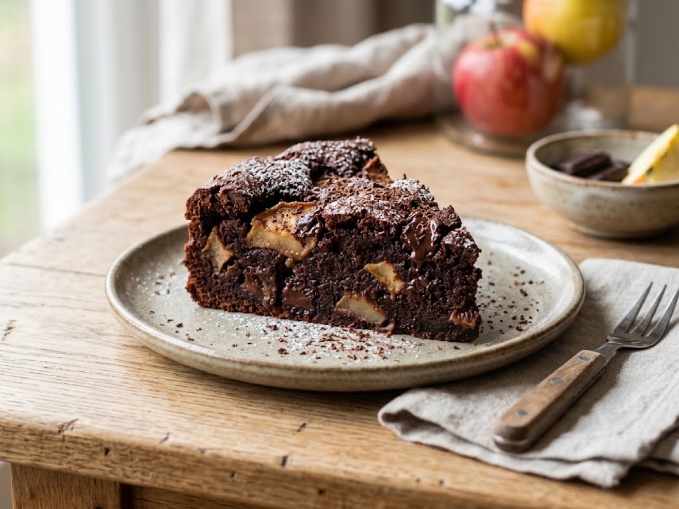Torta mele e cioccolato