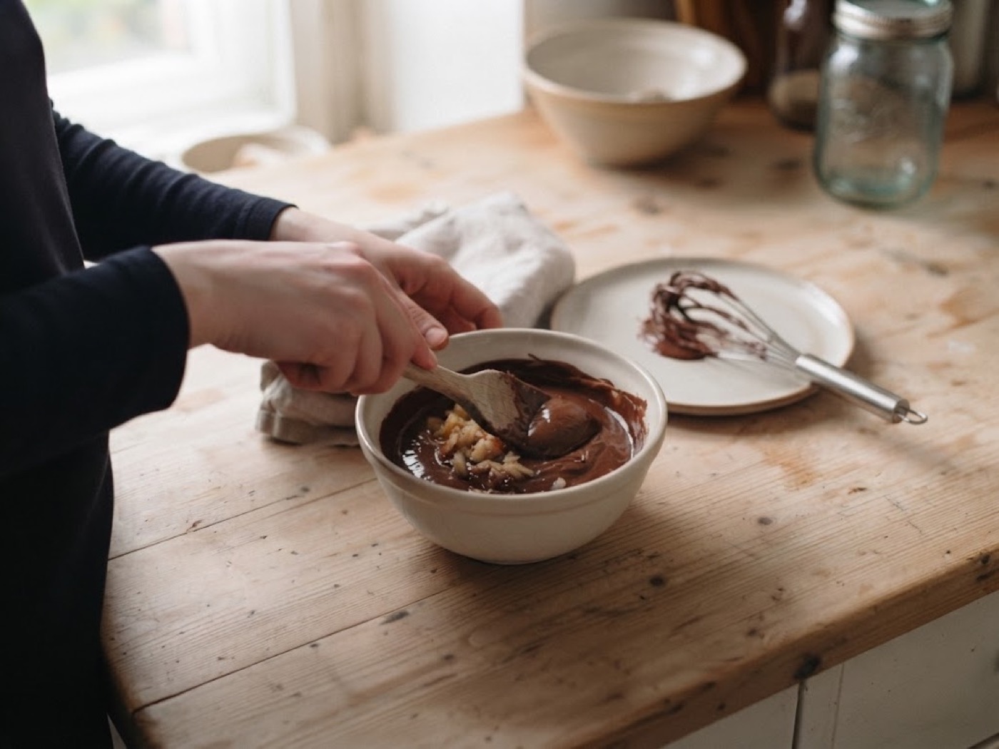 Torta mele e cioccolato, passaggio 5