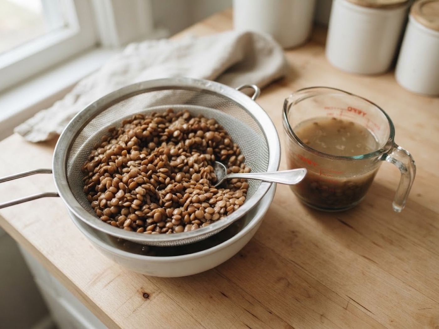 Crema spalmabile alle lenticchie, passaggio 1