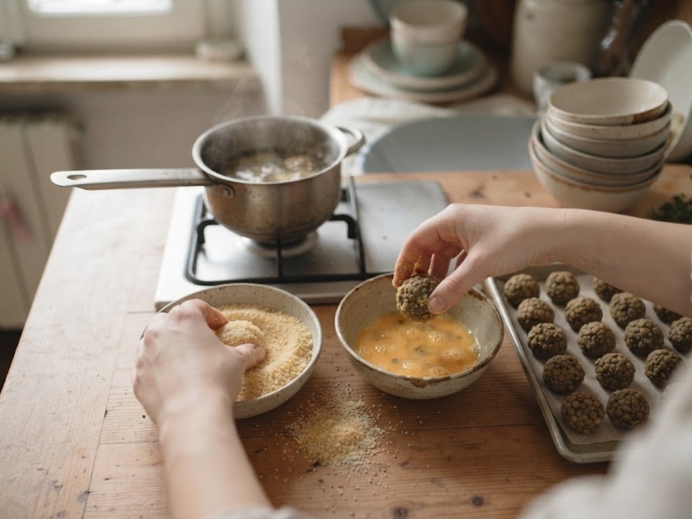 Polpette di lenticchie, passaggio 5