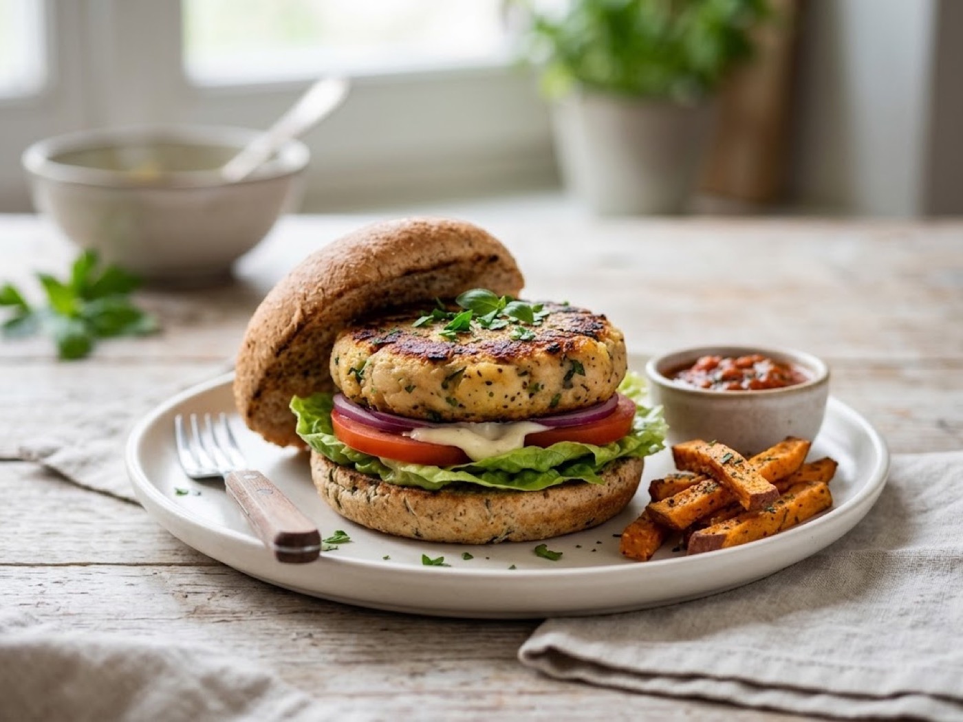 Hamburger vegan light
