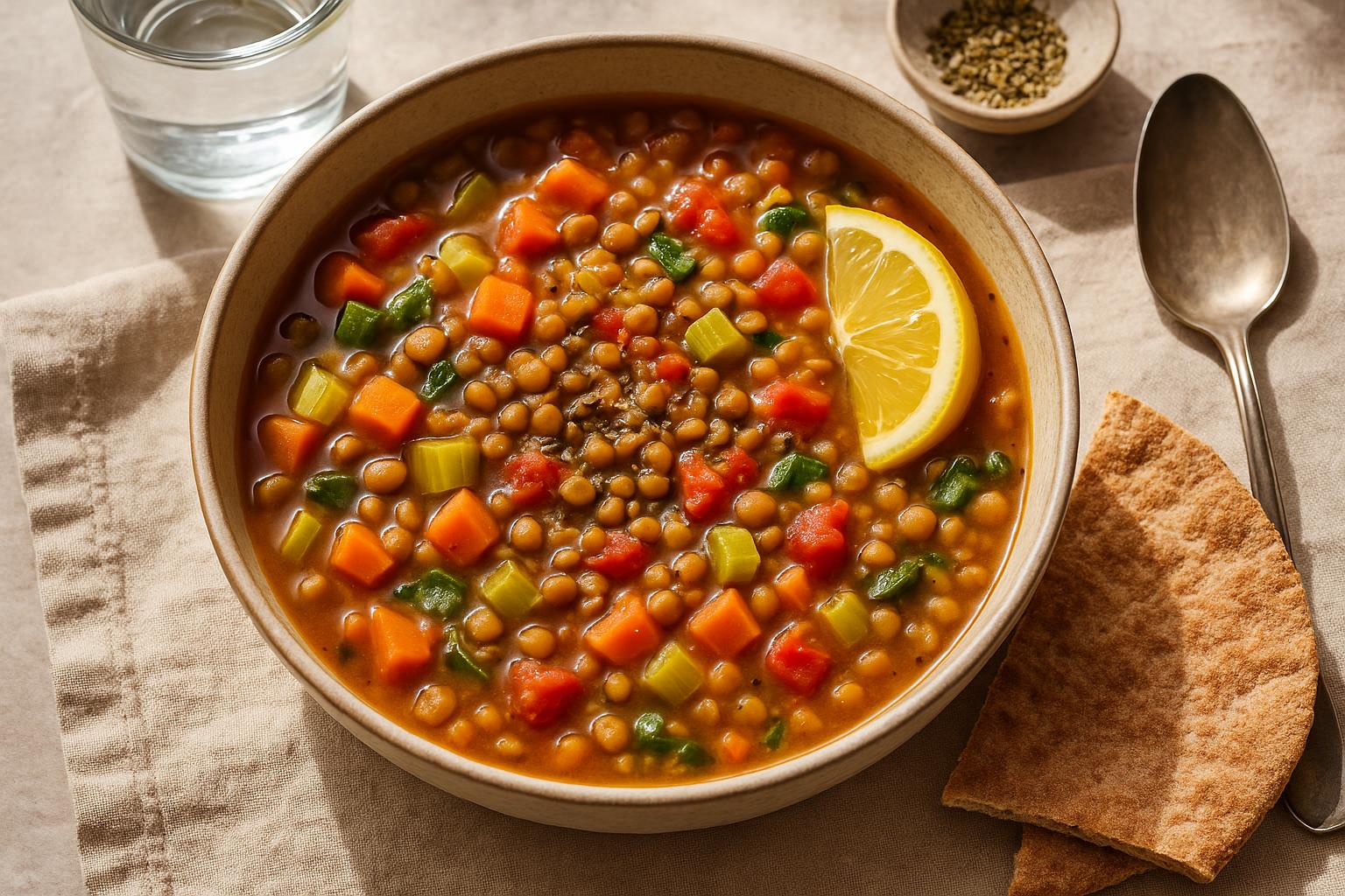 Zuppa di verdure e lenticchie