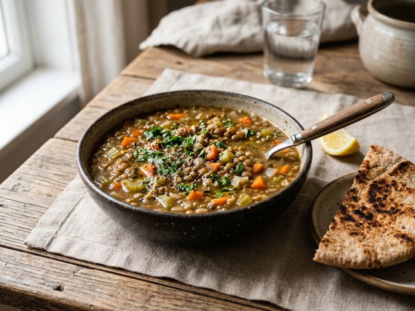 Zuppa di verdure e lenticchie