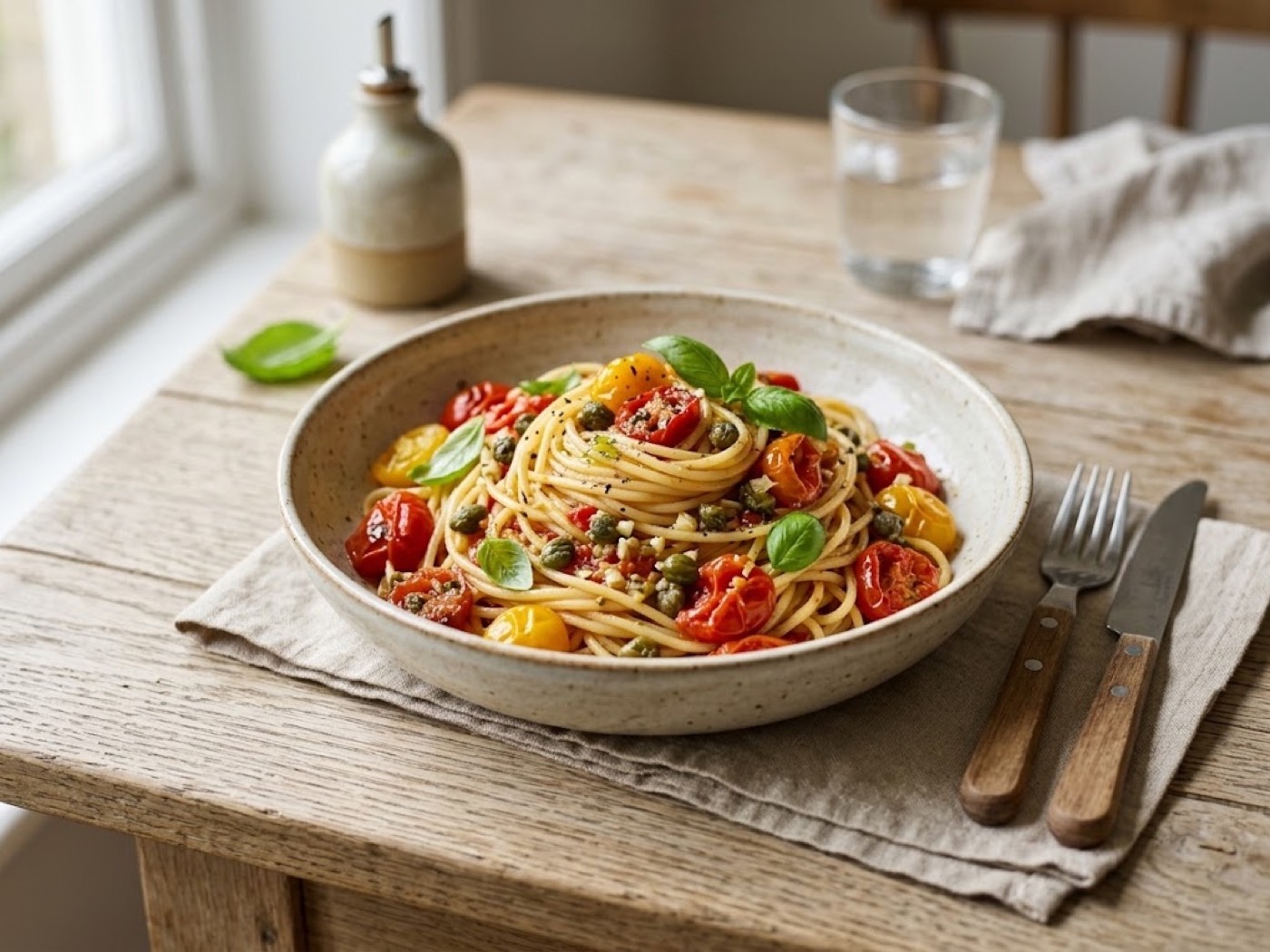 Pasta pomodorini e capperi