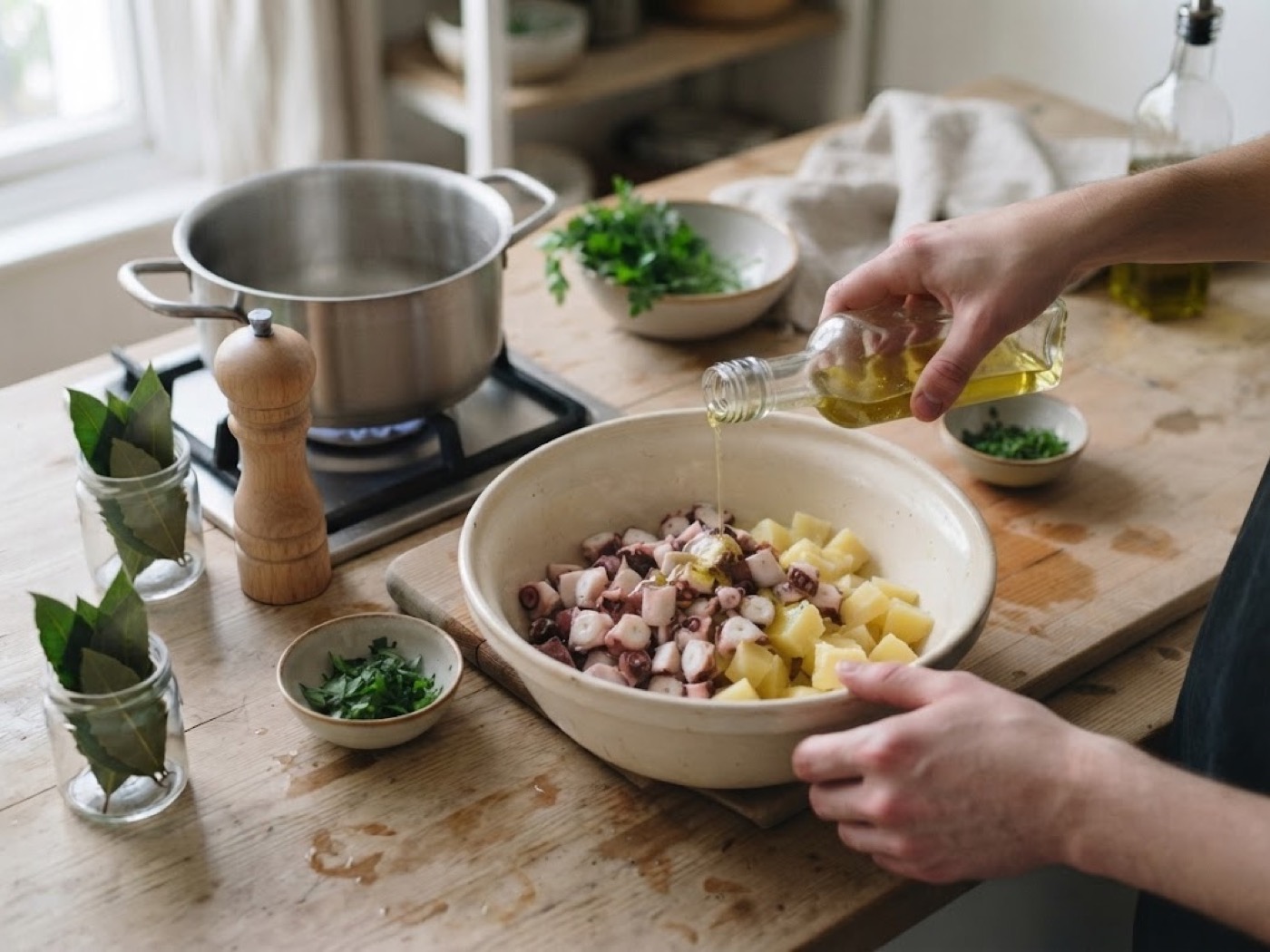 Insalata di Polpo e Patate, passaggio 7
