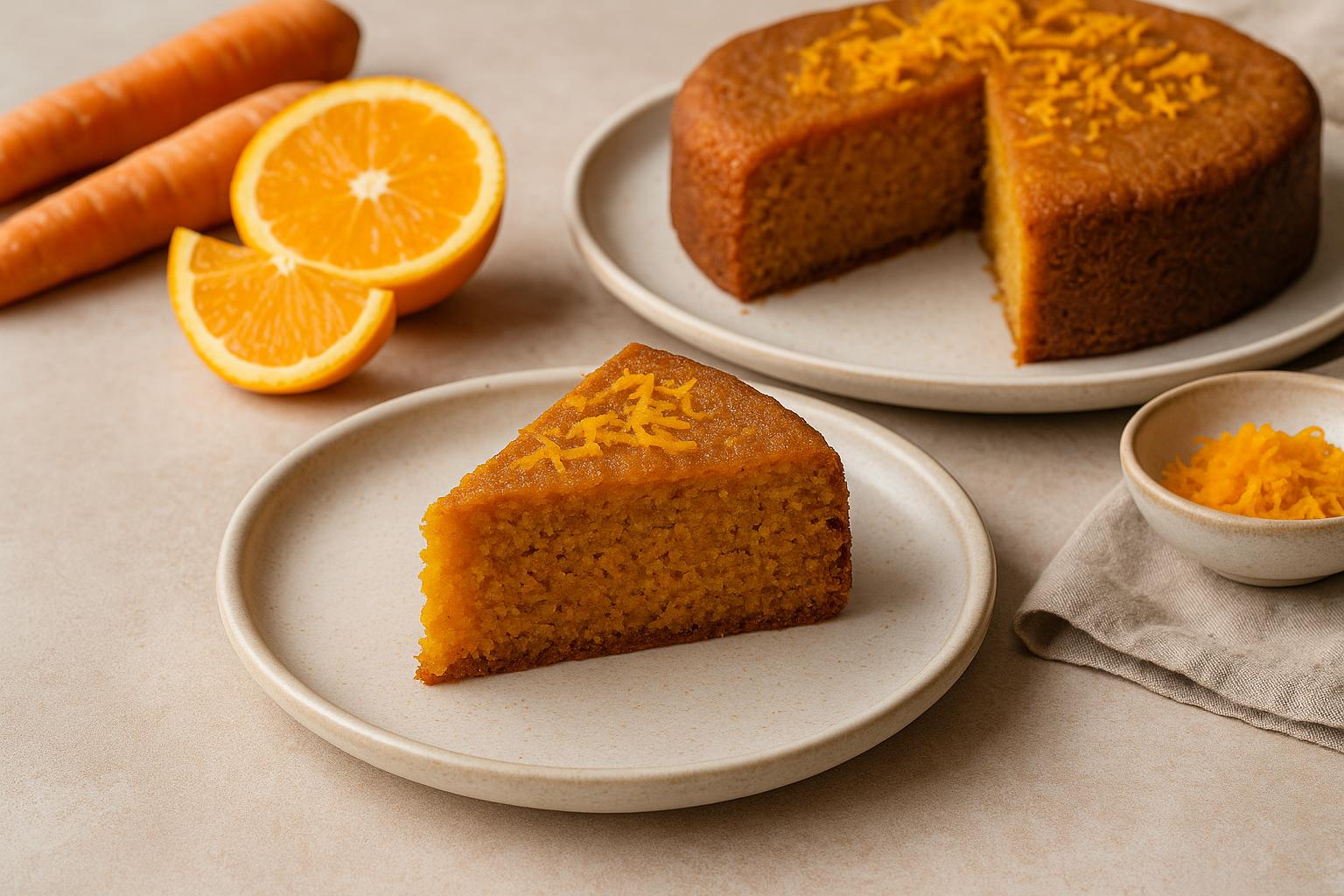 Torta alle carote e arancia