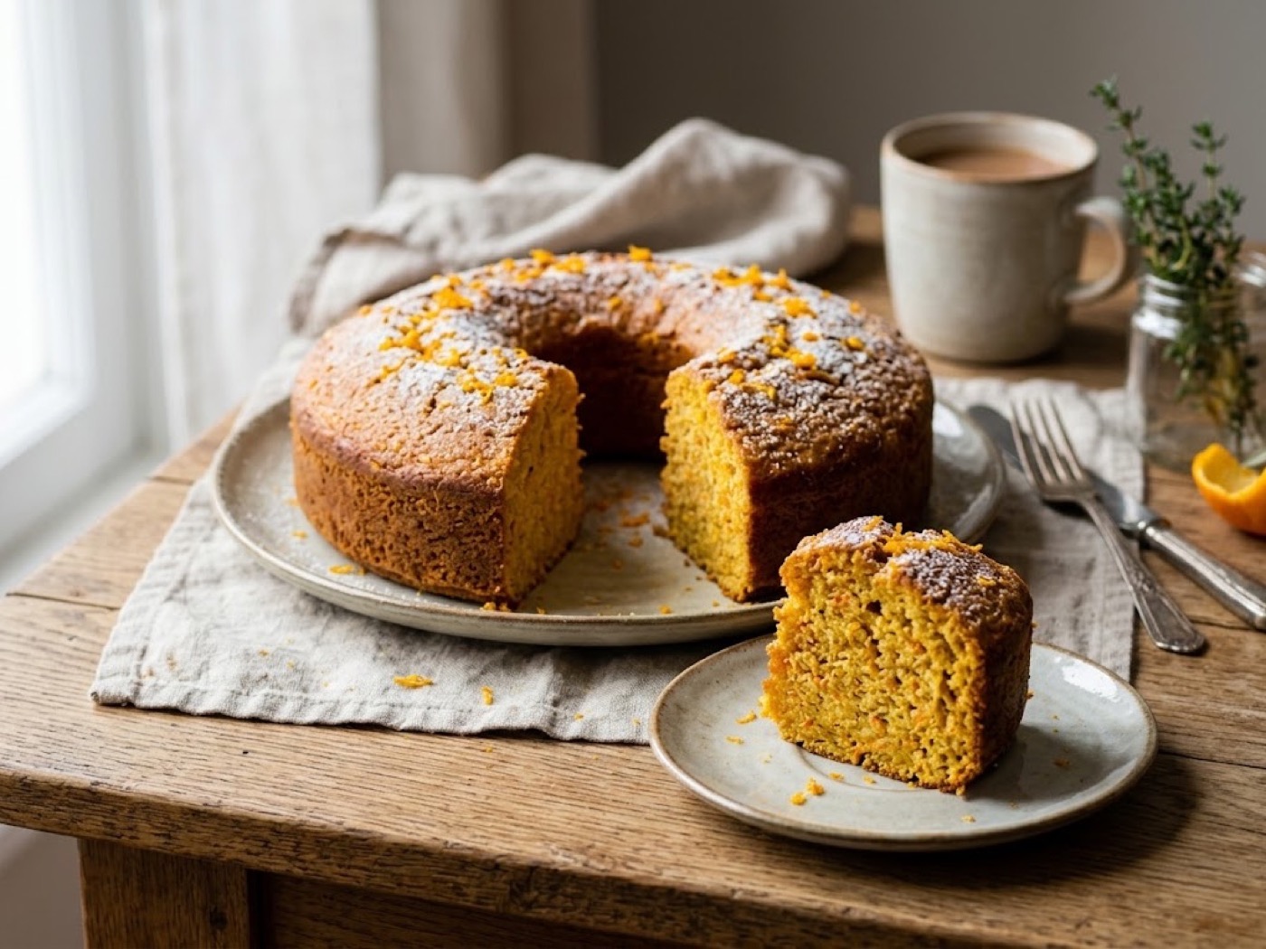 Torta alle carote e arancia