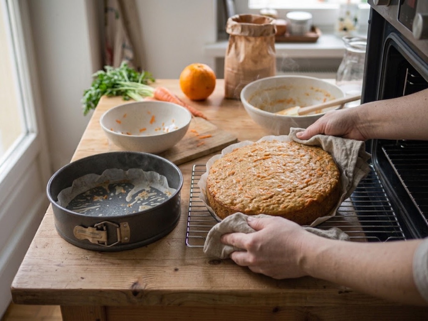 Torta alle carote e arancia, passaggio 9