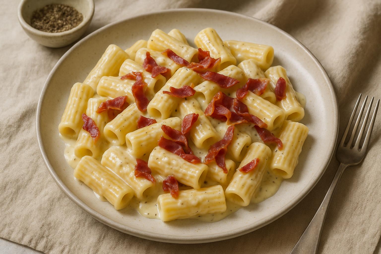 Pasta gorgonzola e speck