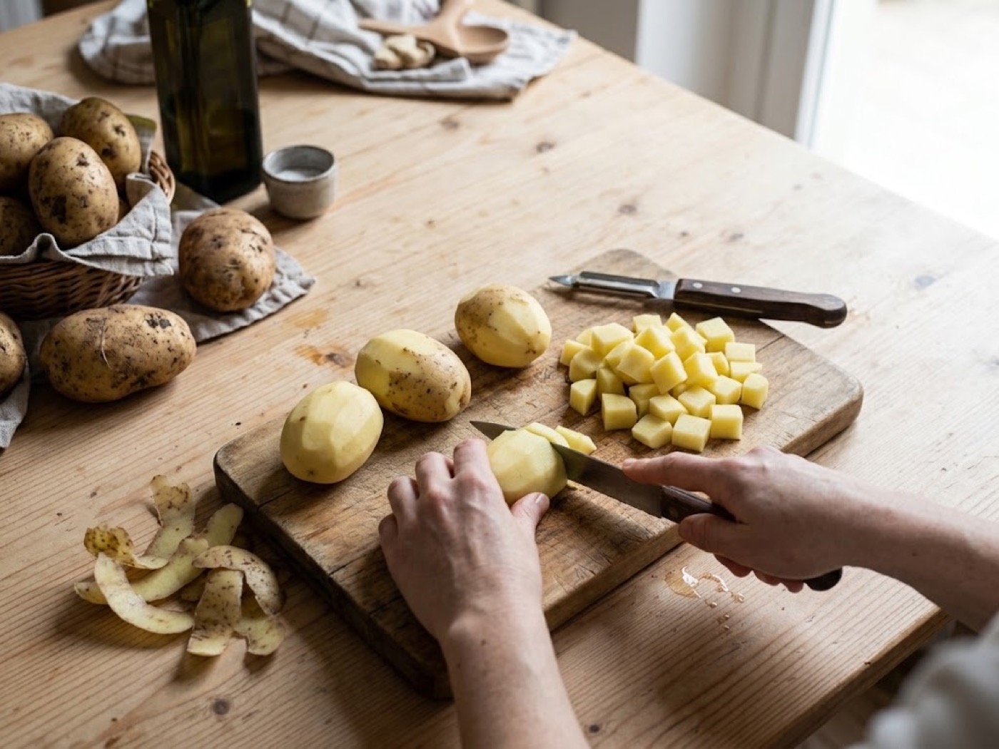 Vellutata di porri e patate, ricetta, passaggio 2