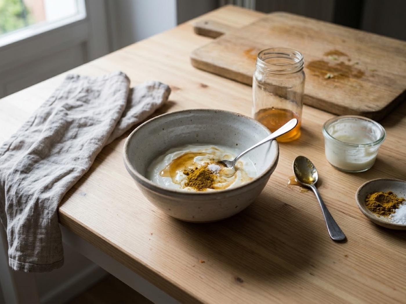 Crema di yogurt al curry, passaggio 2