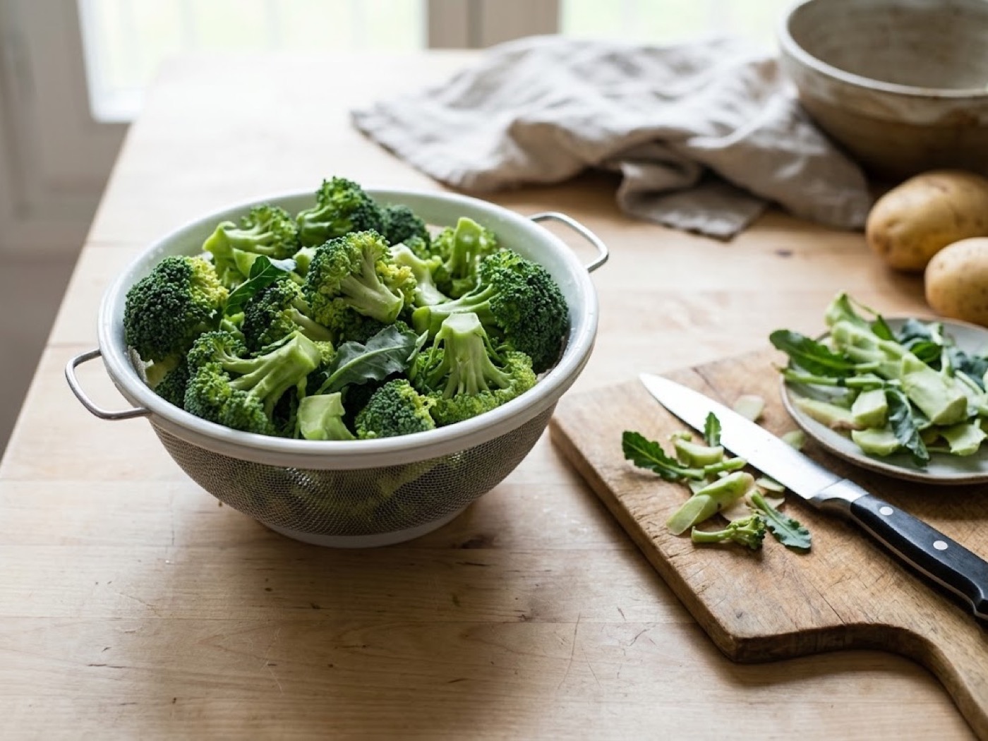 Purè light di broccoli, passaggio 1