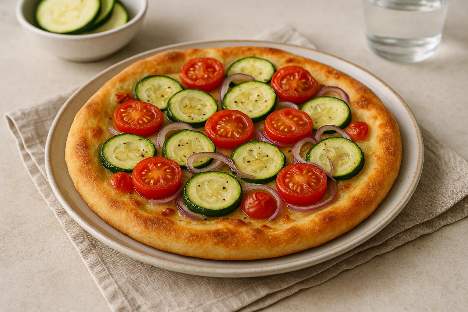 Pizza sarda con zucchine