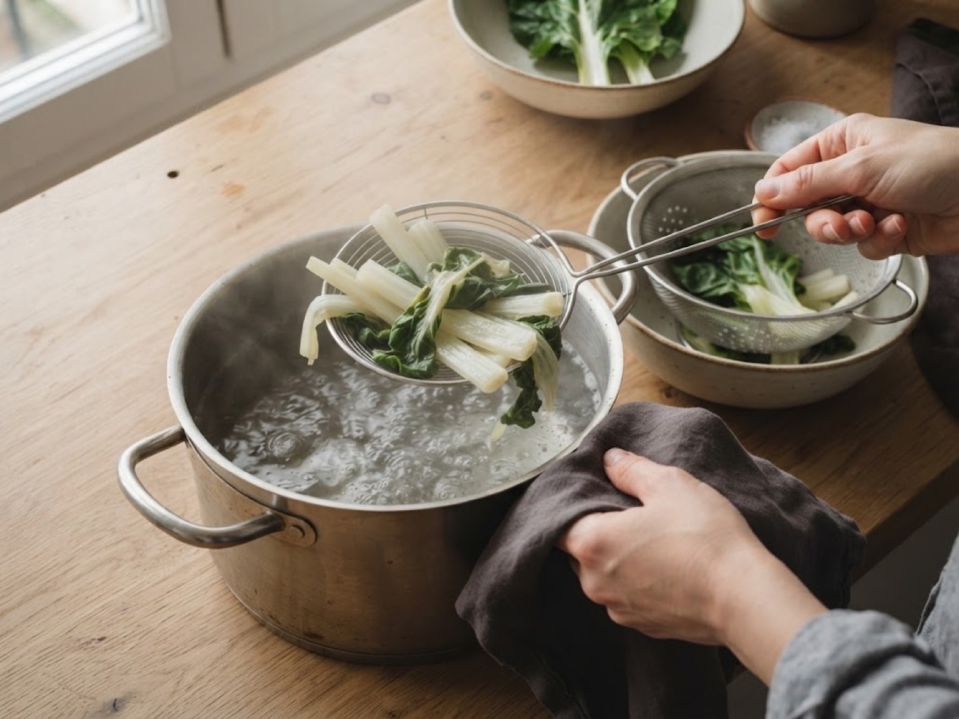 Bietole gratinate al forno, passaggio 2