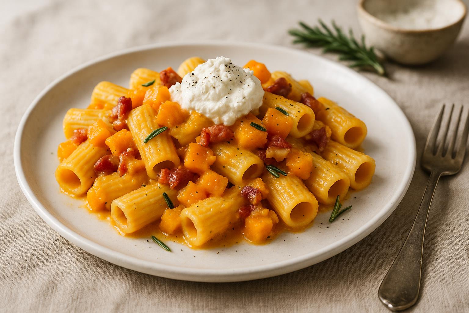Pasta con la zucca