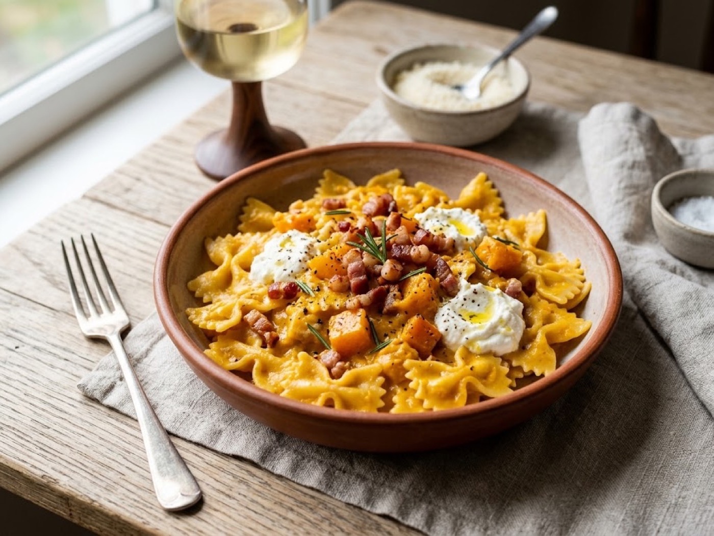Pasta con la zucca
