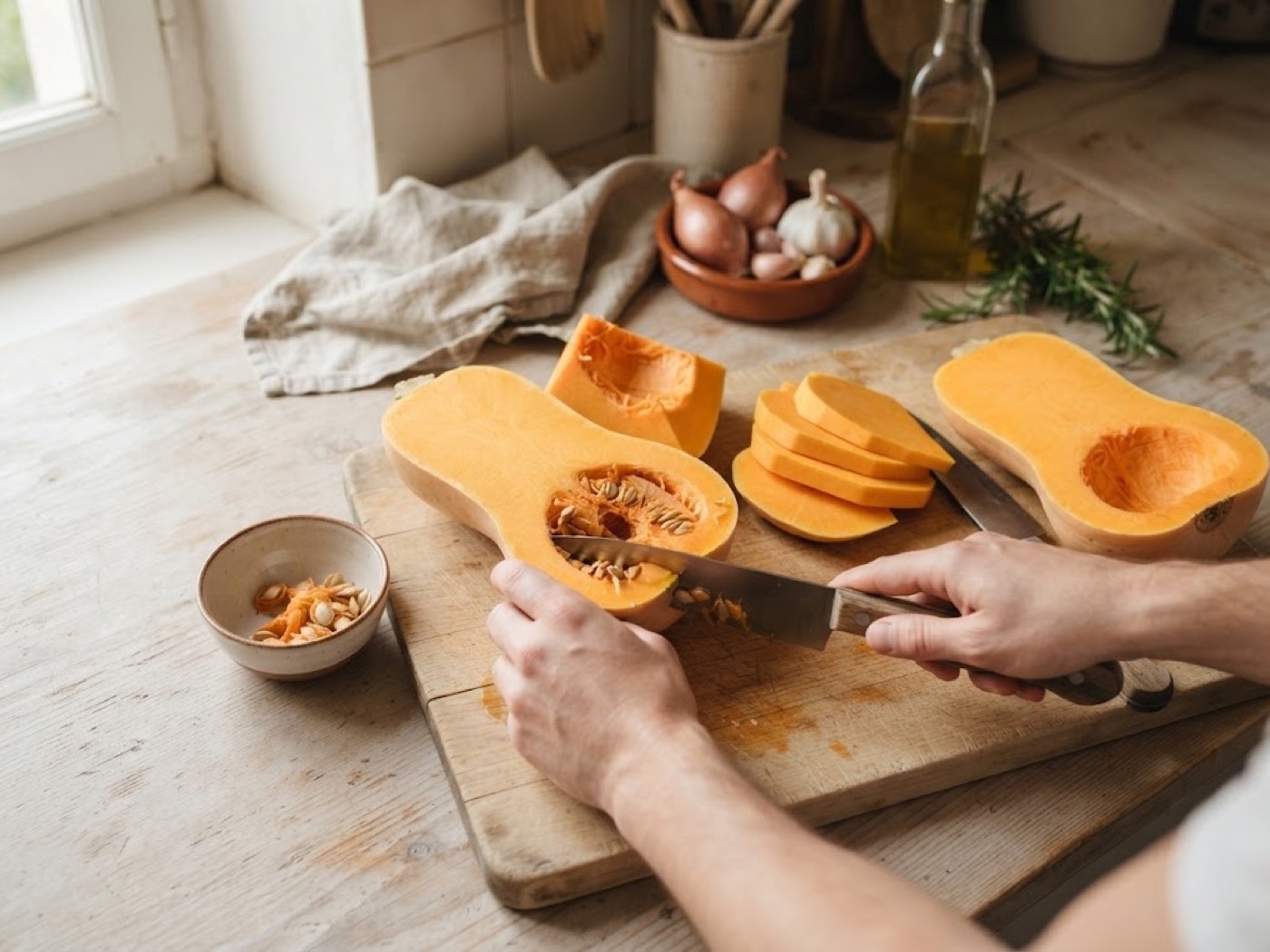 Pasta con la zucca, passaggio 1