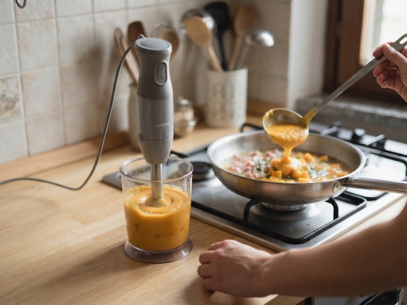 Pasta con la zucca, passaggio 7