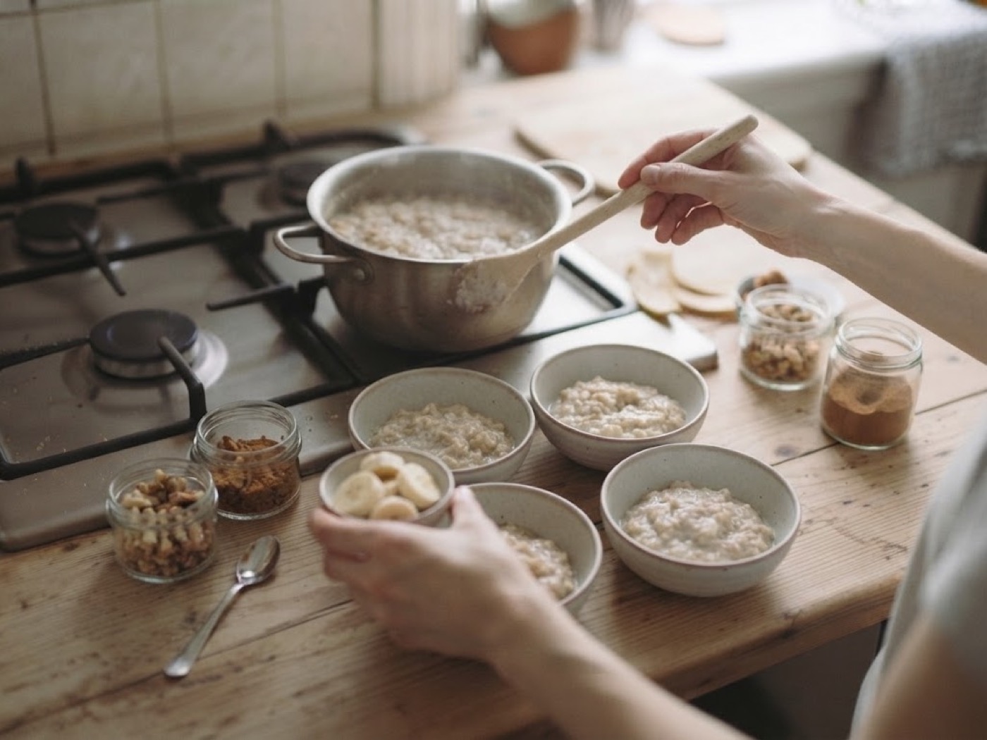 Porridge banana e noci, passaggio 6