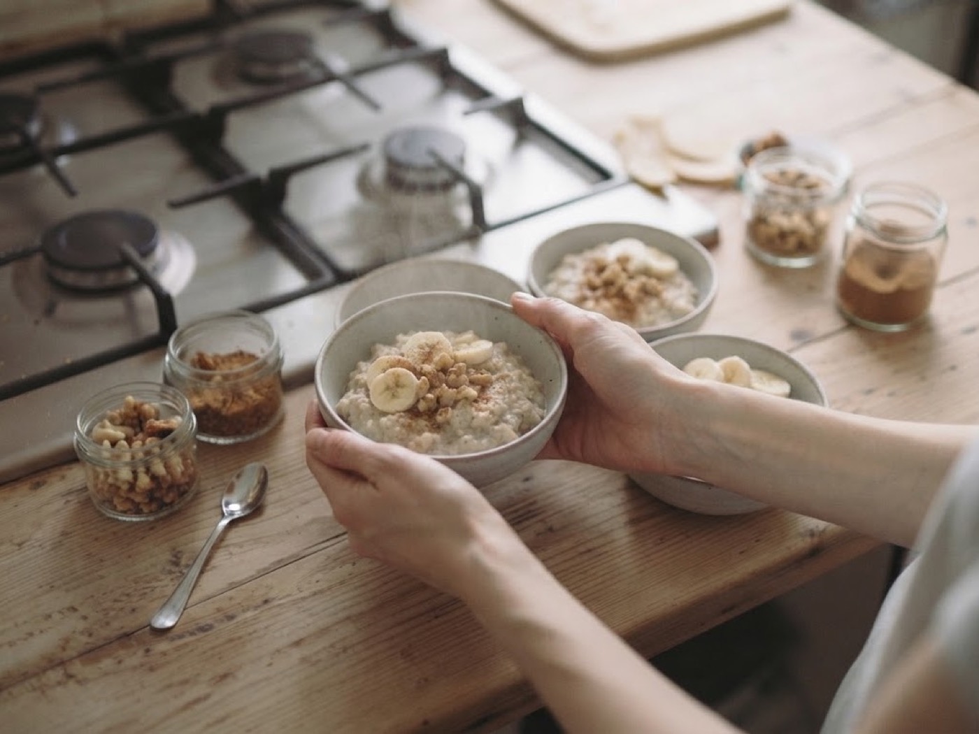 Porridge banana e noci, passaggio 7