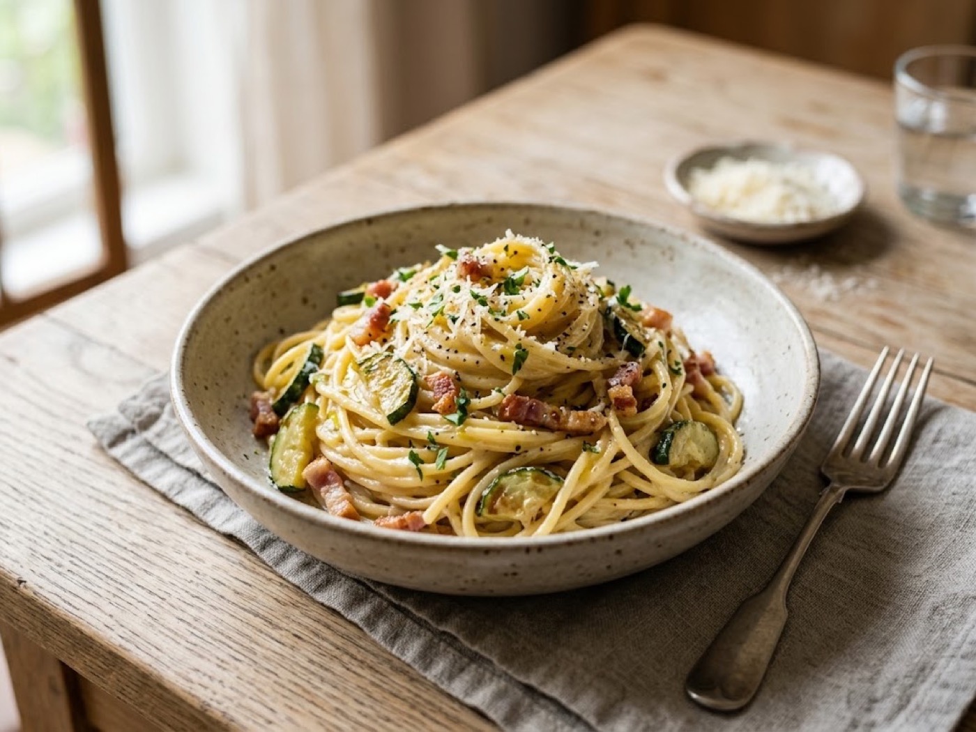 Carbonara di zucchine