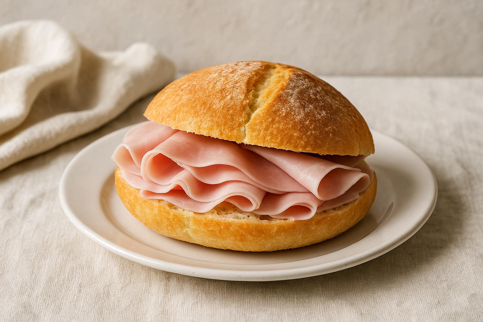 Pane e prosciutto cotto