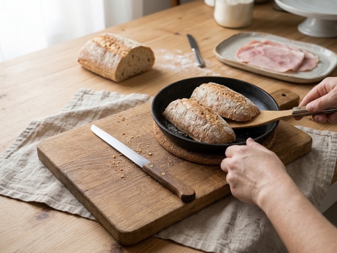 Pane e prosciutto cotto, passaggio 2
