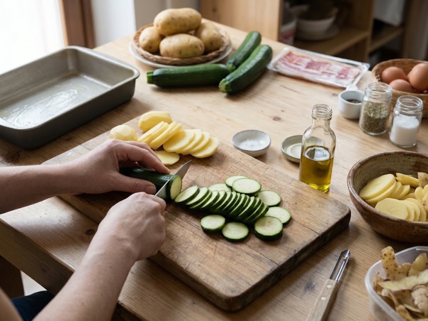 Pasticcio di patate e zucchine, passaggio 2