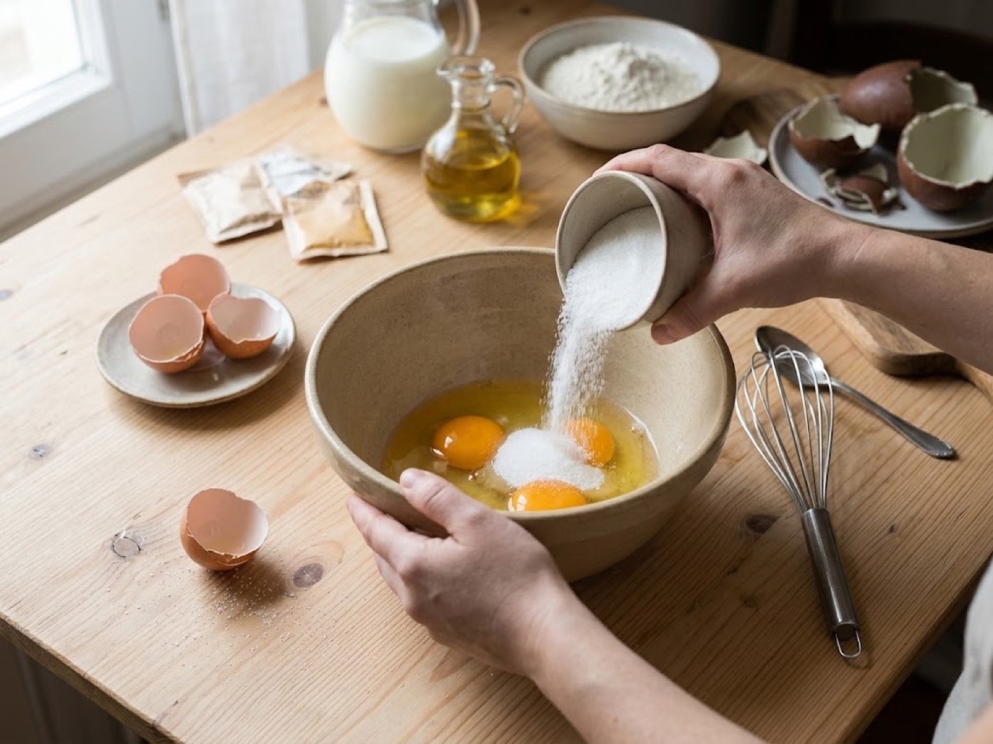 Torta con le uova di Pasqua, passaggio 1