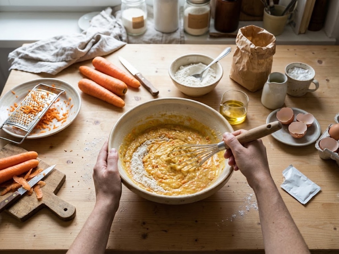 Torta alla Carote di Mamma Perrone, passaggio 1