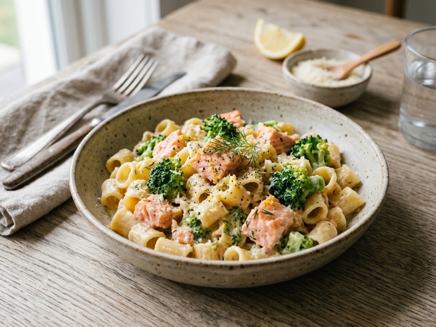 Pasta salmone e broccoli
