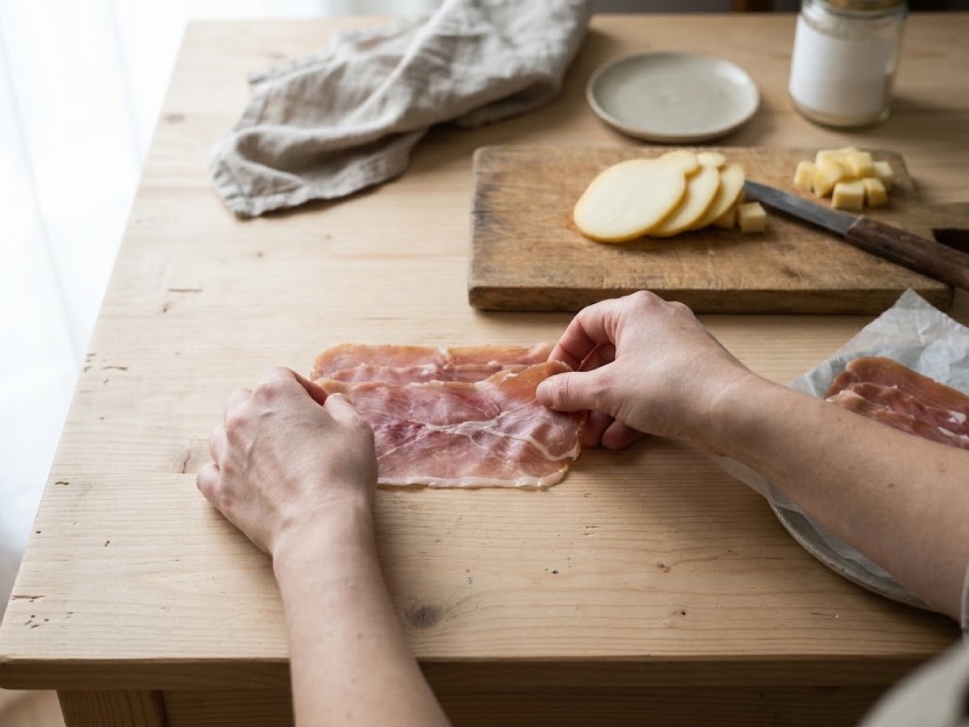 Scamorza e prosciutto, passaggio 2