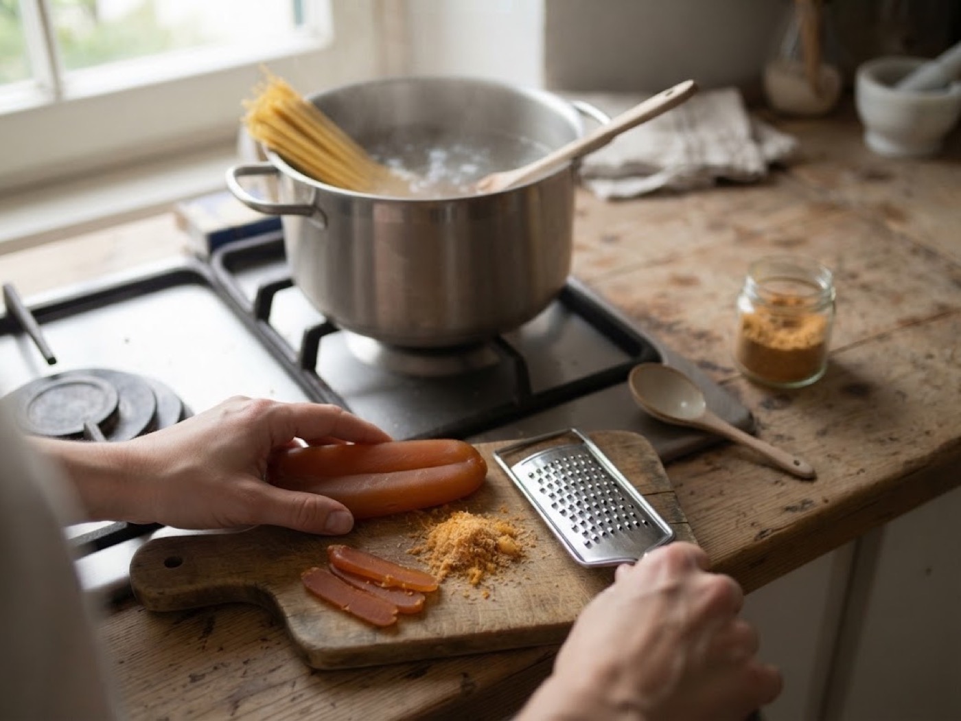 Pasta con la Bottarga, passaggio 2