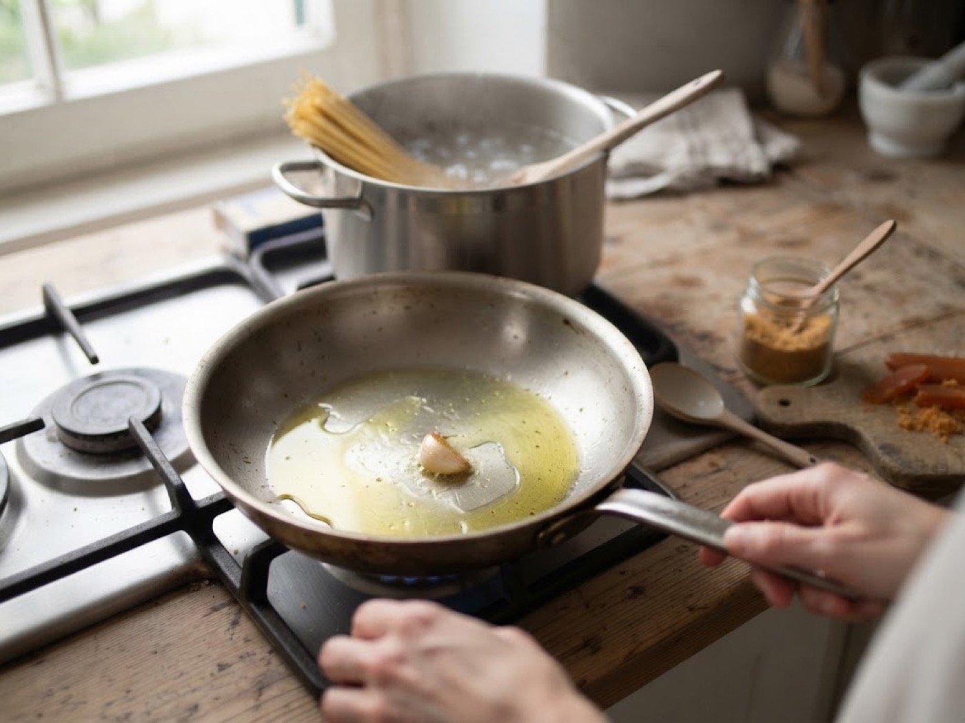 Pasta con la Bottarga, passaggio 3