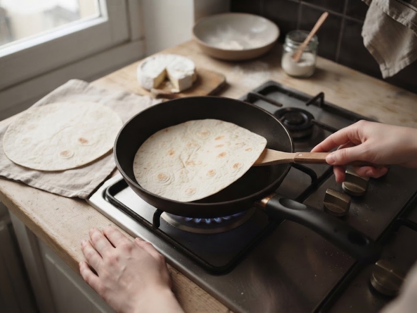 Piadina Speck e Brie, passaggio 3