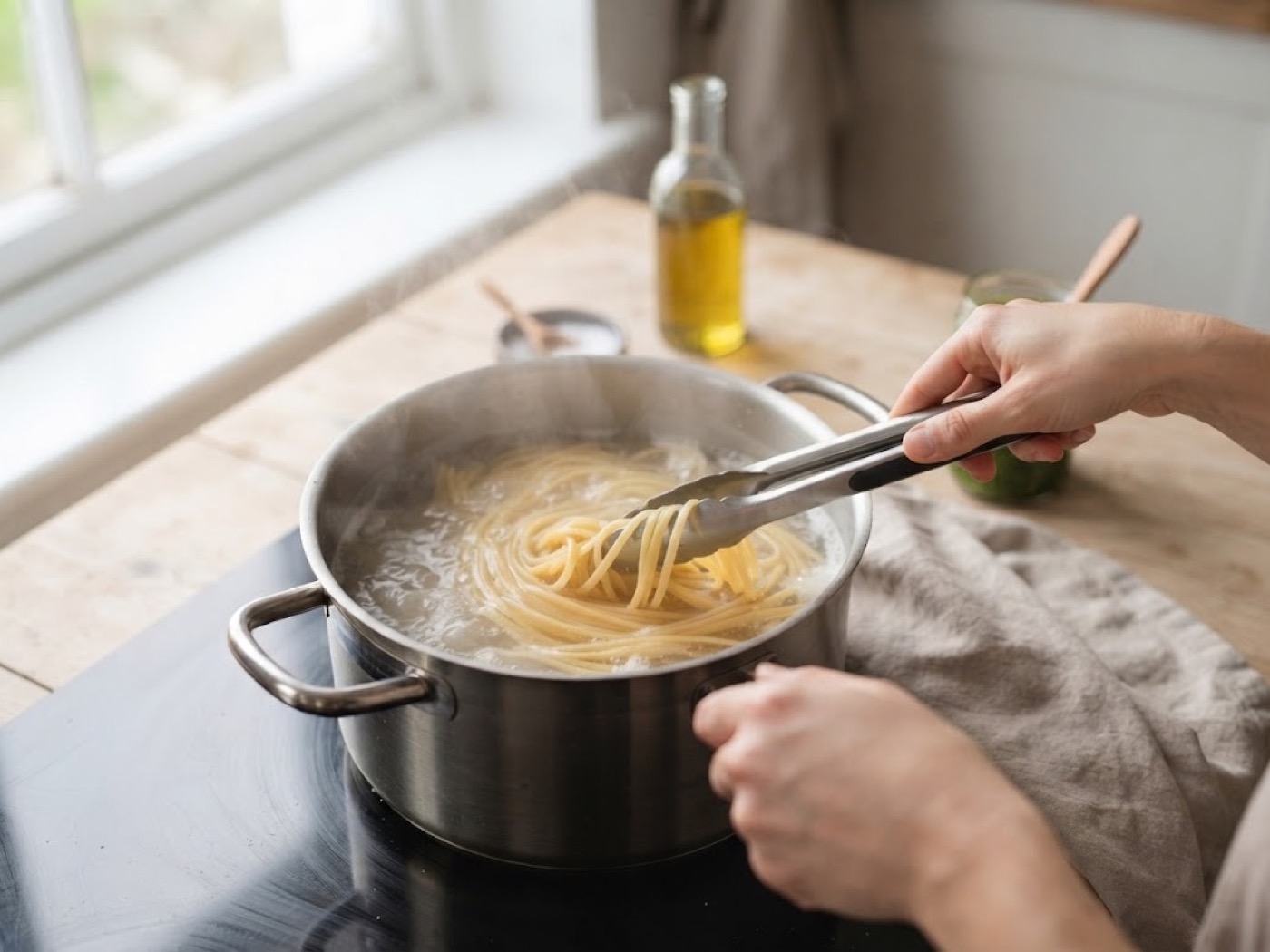 Pasta al pesto, passaggio 3