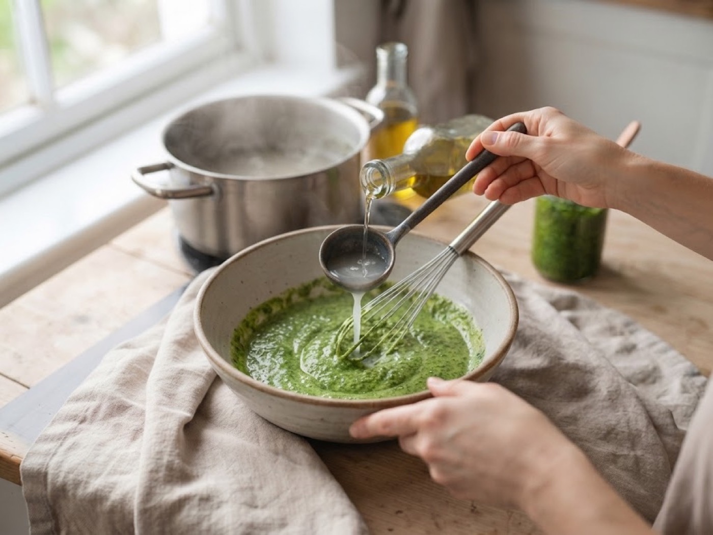 Pasta al pesto, passaggio 5
