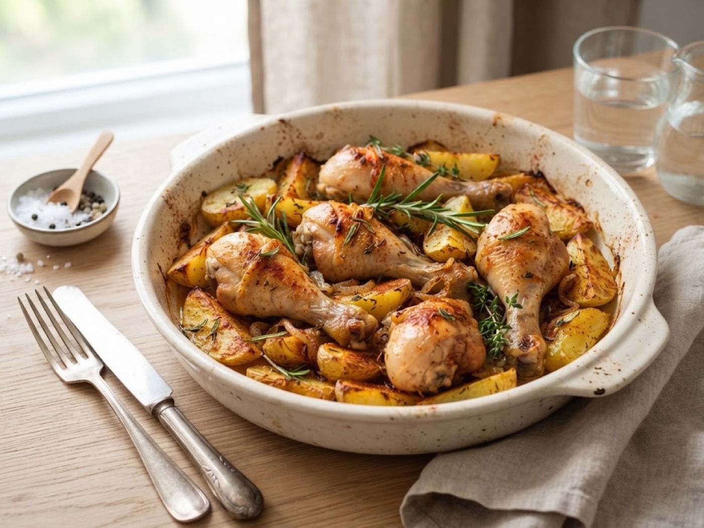 Cosce di pollo al forno