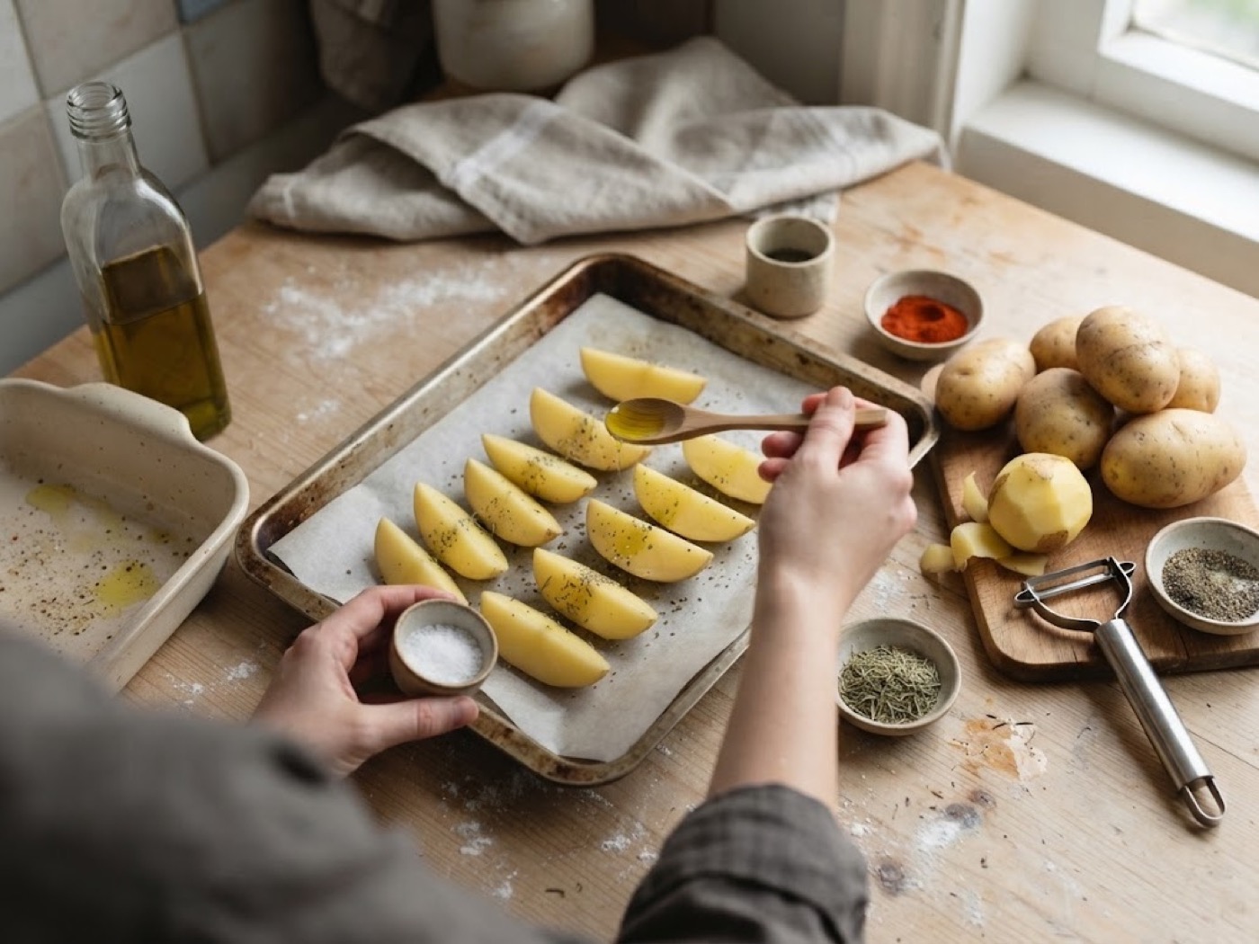 Cosce di pollo al forno, passaggio 2