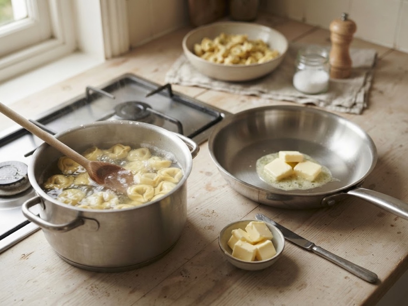 Tortellini burro, passaggio 1