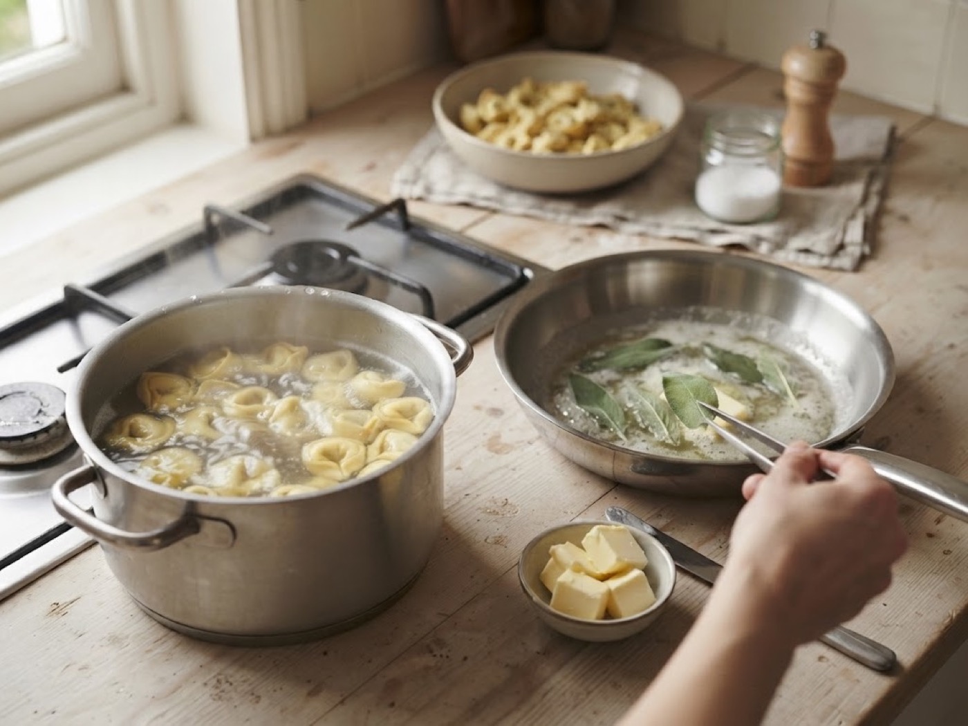 Tortellini burro, passaggio 3