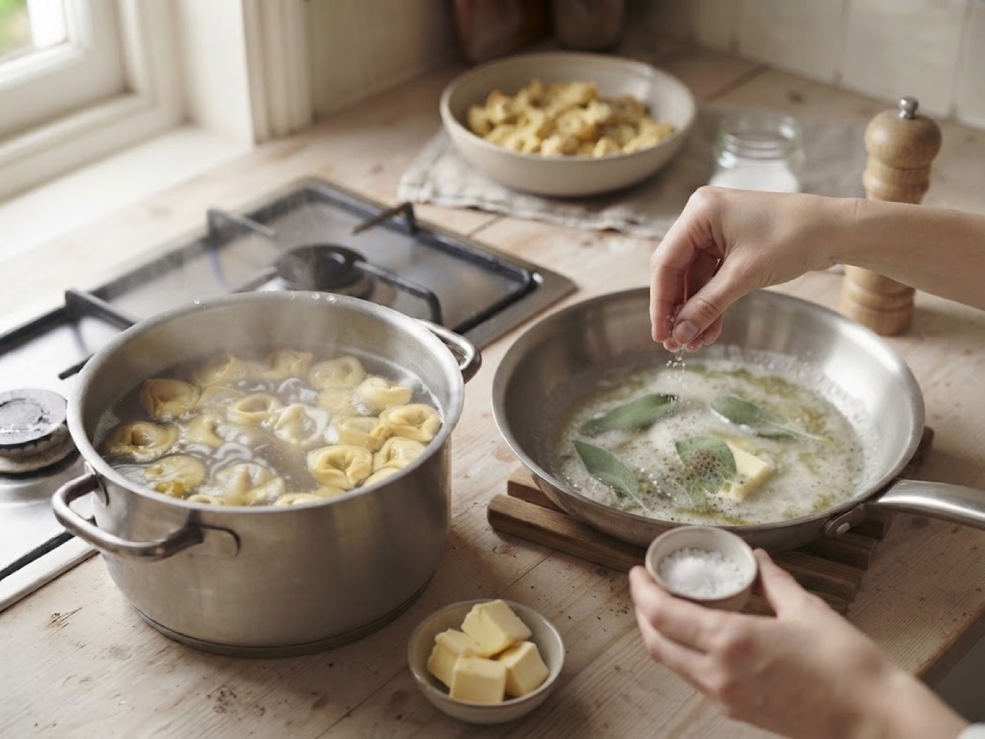 Tortellini burro, passaggio 5