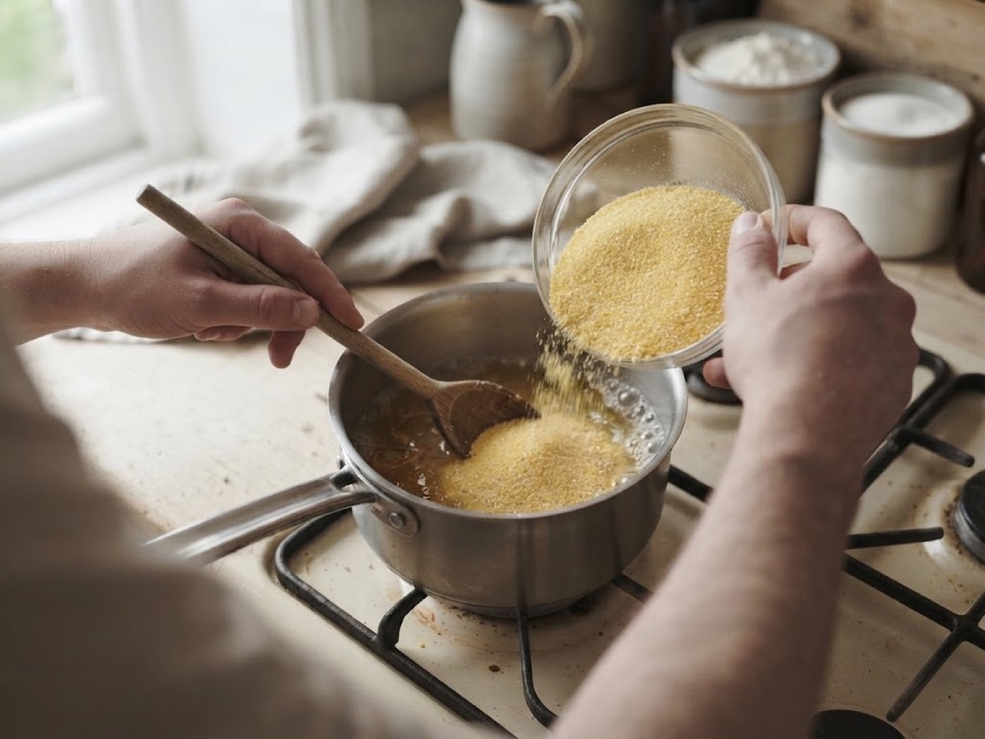 Polenta dolce al cioccolato, passaggio 4