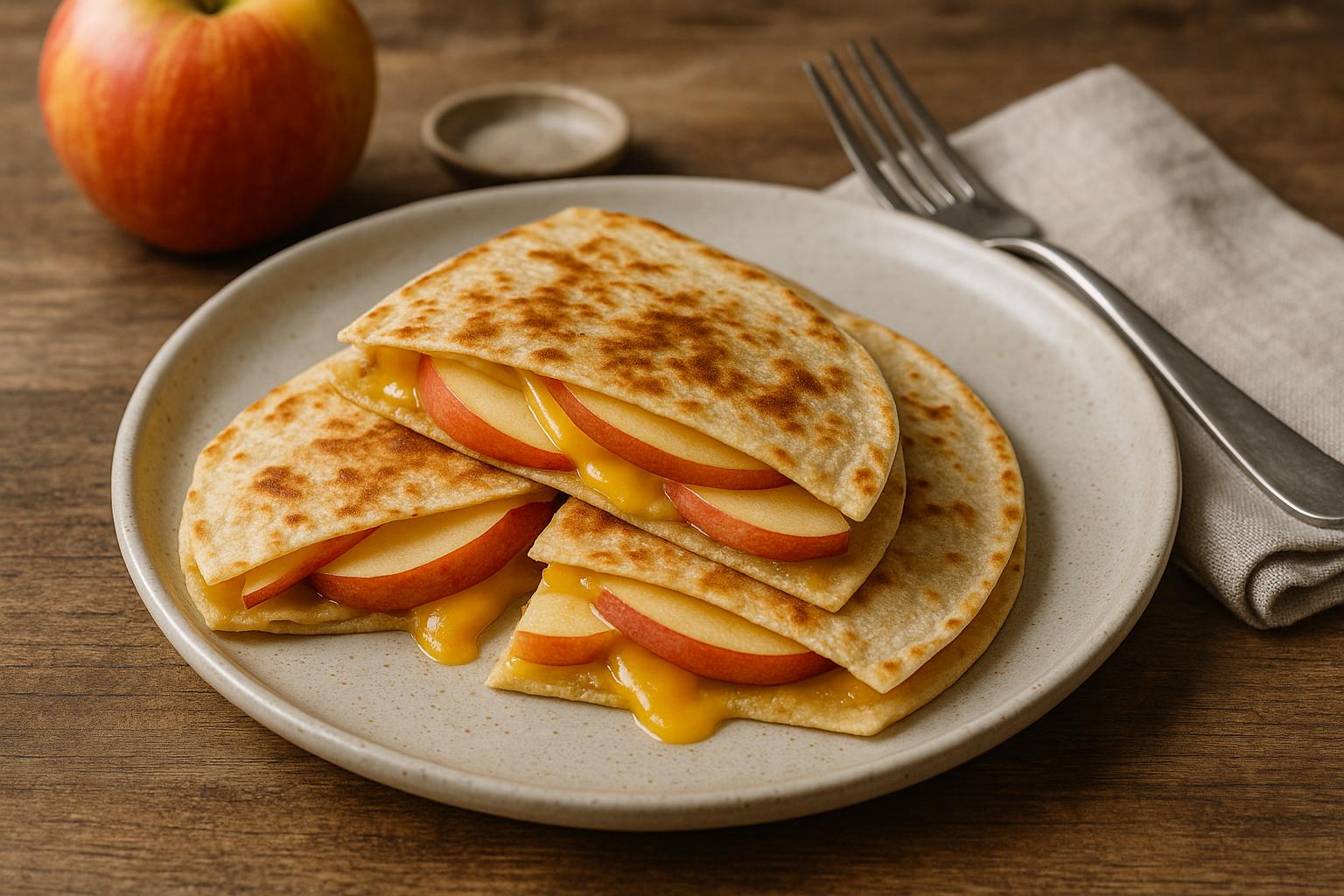 Questa dilla mela e cheddar