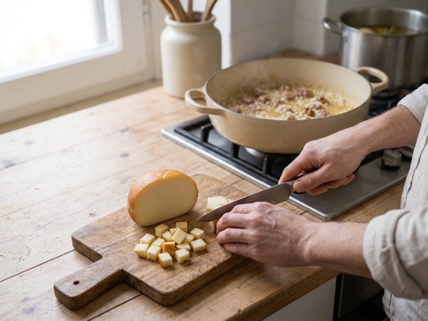 Sformato di riso, salsiccia e scamorza, passaggio 10