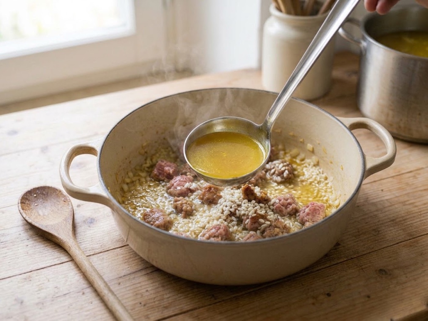 Sformato di riso, salsiccia e scamorza, passaggio 8
