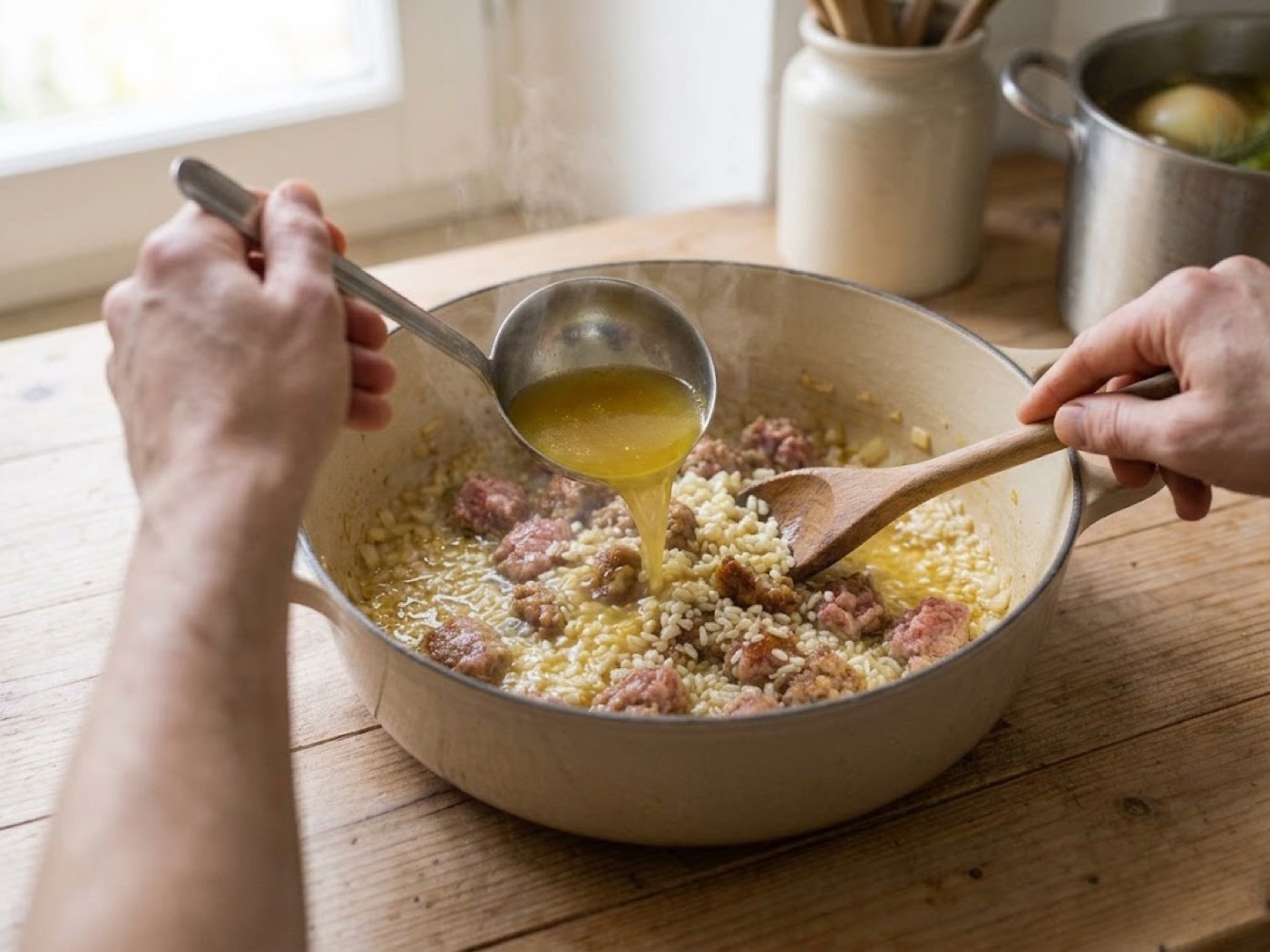 Sformato di riso, salsiccia e scamorza, passaggio 9